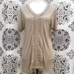 •DOWNEAST• NWOT Blithe Attitude Crocheted Lace Top